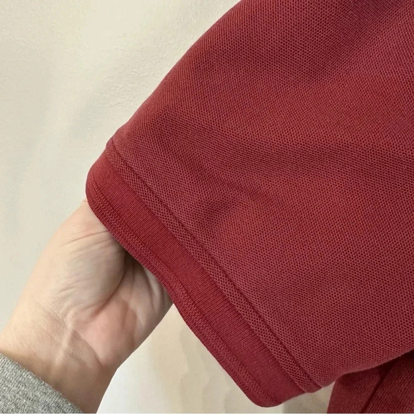 L.L. Bean Men's Traditional Fit Short Sleeve Maroon Polo Shirt Size L Reg GUC - Picture 4 of 5